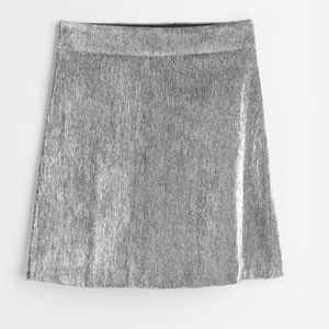 H&M Silver Sparkly Skirt | Shimmer Glittery Shine